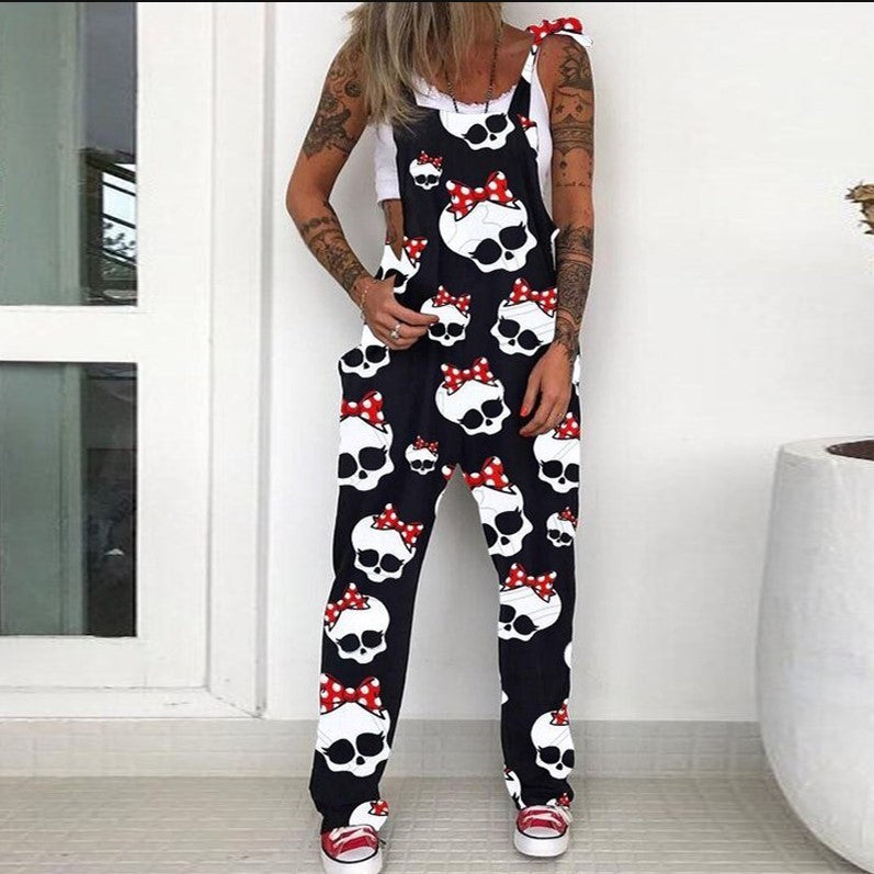 Women’s Fashion Overalls - Skull Print Overalls - Shop Swazeyfit