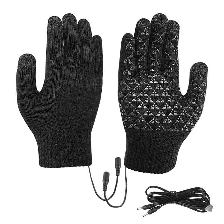 USB Heating Electric Heating Gloves Thermal Thickened Knitting