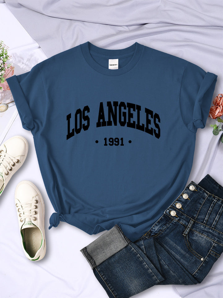 Women's City Letter Printed T-shirt In 1991