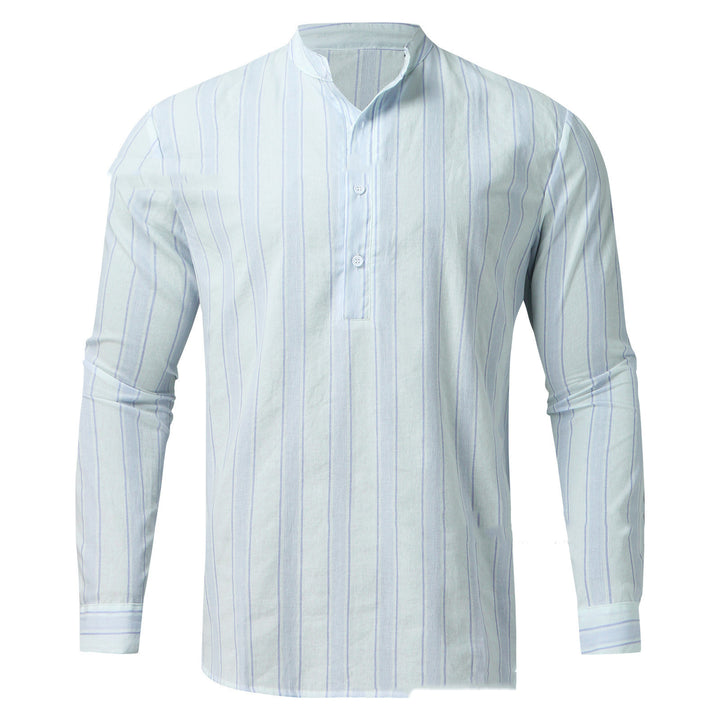 Men's Striped Shirt - Long Sleeve Collar Shirt - Shop Swazeyfit