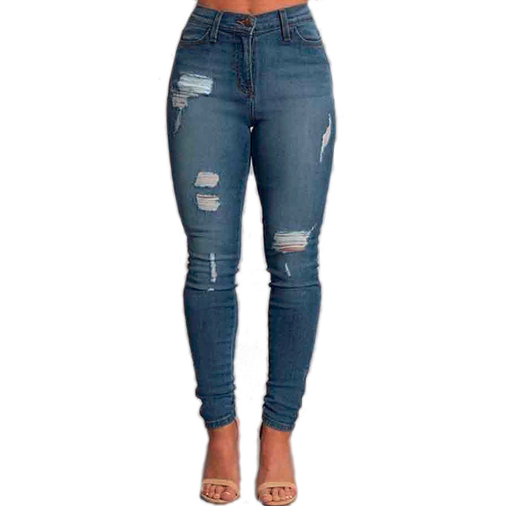 Women's Jeans Ankle Banded Slim Fit Hip Raise Jeans Women's Trousers