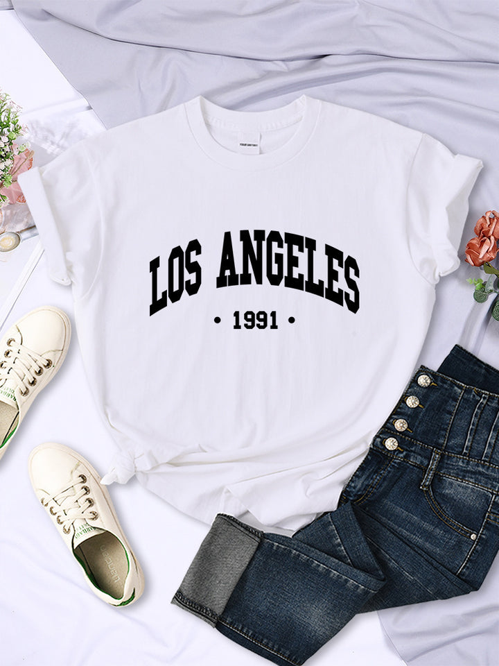 Women's City Letter Printed T-shirt In 1991