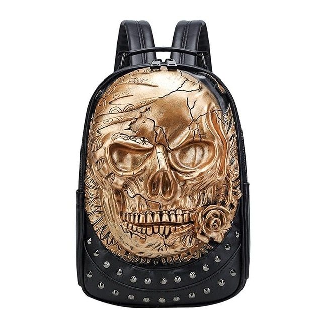 Trendy School Backpack - Skull Punk Bag - Shop Swazeyfit