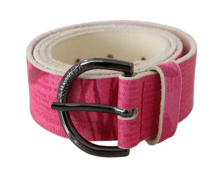 John Galliano Elegant Pink Leather Fashion Belt