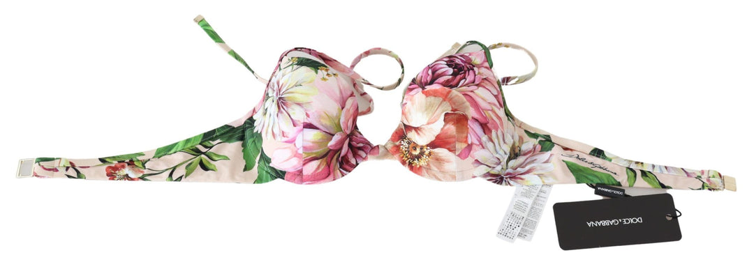 Dolce & Gabbana Floral Elegance Elastic Bikini Top