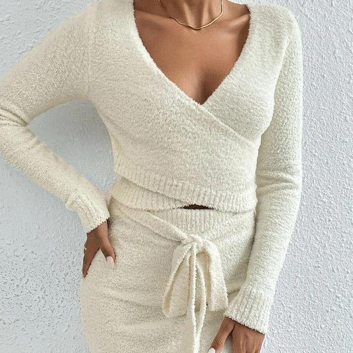 Women's Solid Color Top Sweater Dress