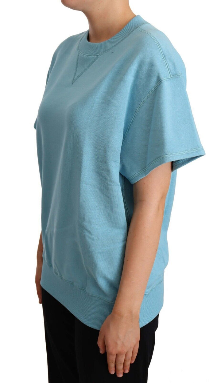 Dolce & Gabbana Elegant Blue Crew Neck Cotton Top