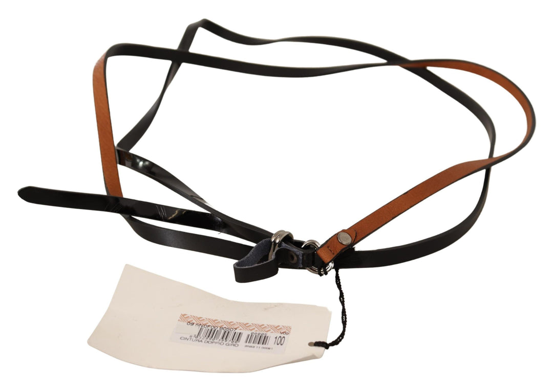 Costume National Elegant Brown Leather Fashion Belt