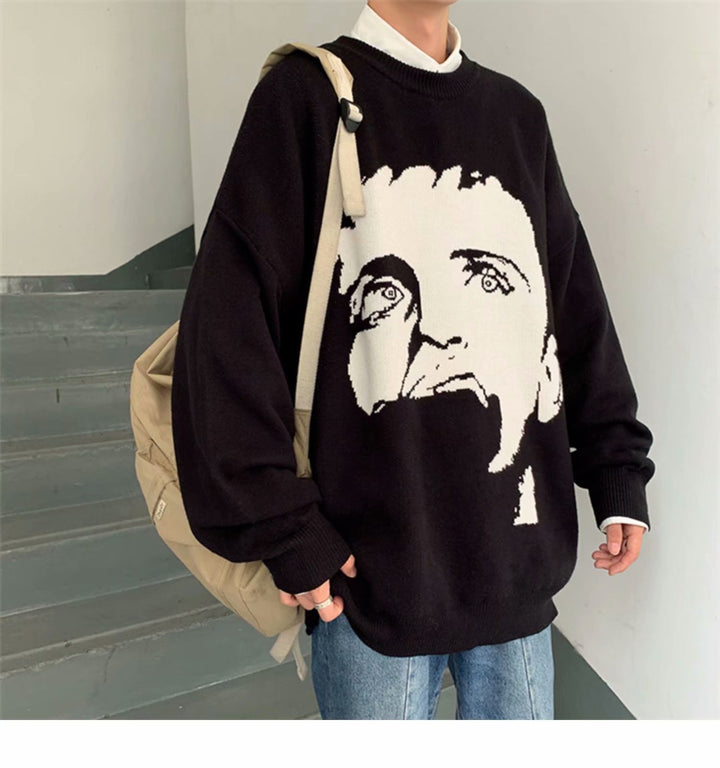 Privathinker  Men's Winter Warm Sweater Korean Streetwear Fashion Woman Pullovers Sweater Autumn Graphic Printed Casual Sweater