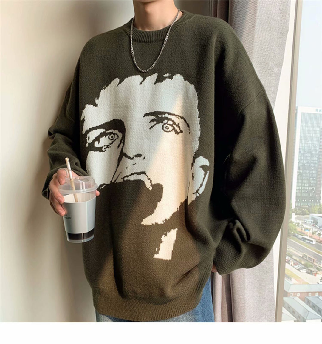 Privathinker  Men's Winter Warm Sweater Korean Streetwear Fashion Woman Pullovers Sweater Autumn Graphic Printed Casual Sweater