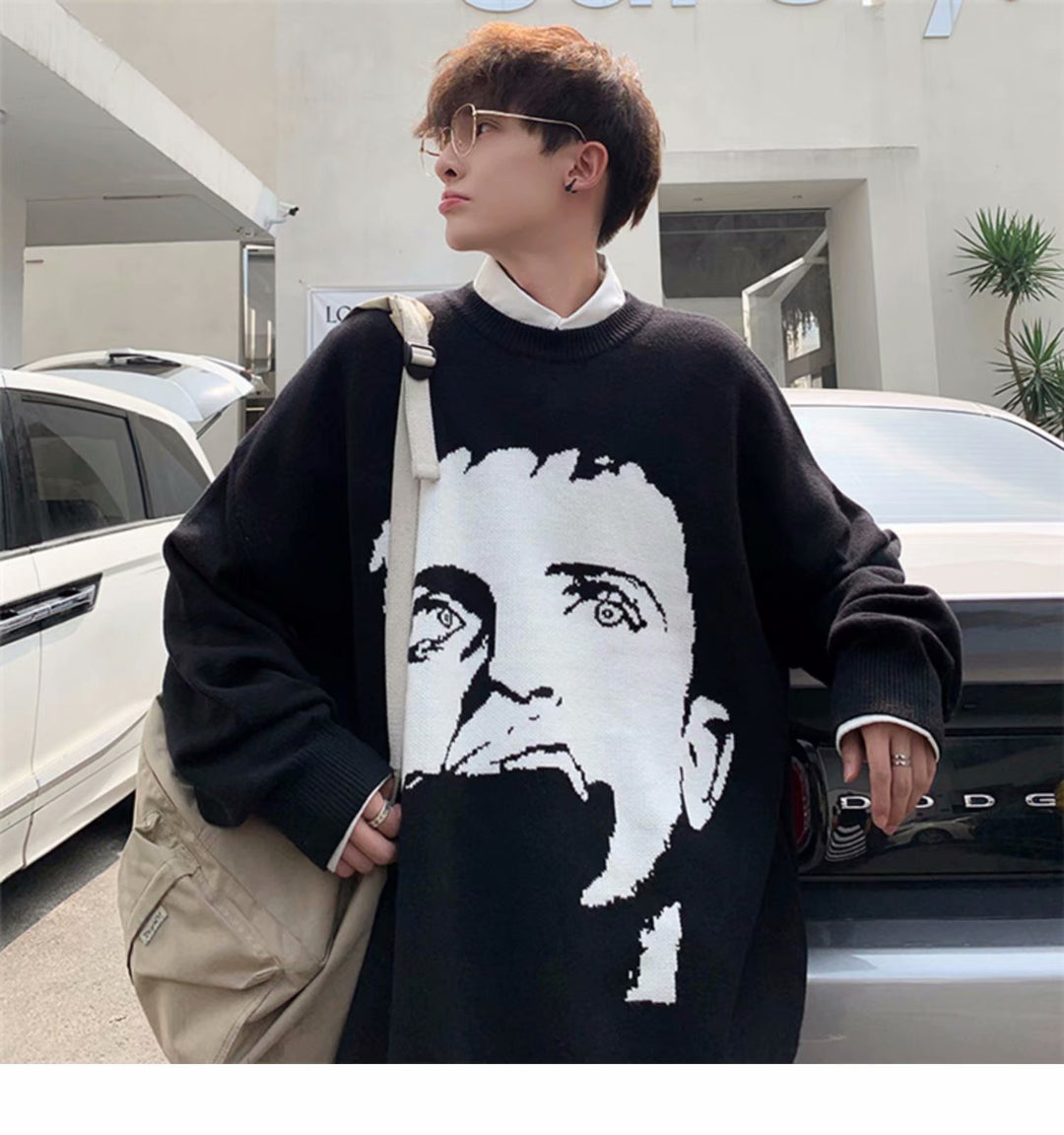 Privathinker  Men's Winter Warm Sweater Korean Streetwear Fashion Woman Pullovers Sweater Autumn Graphic Printed Casual Sweater