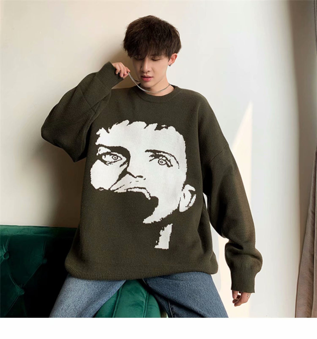 Privathinker  Men's Winter Warm Sweater Korean Streetwear Fashion Woman Pullovers Sweater Autumn Graphic Printed Casual Sweater