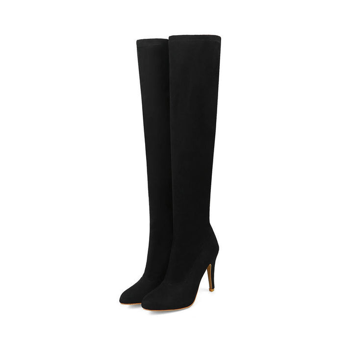 Fashion Candy Color Stiletto Heel Over-The-Knee High Boots