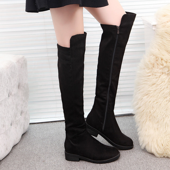 Women's Long High Tube Flat Over The Knee Boots