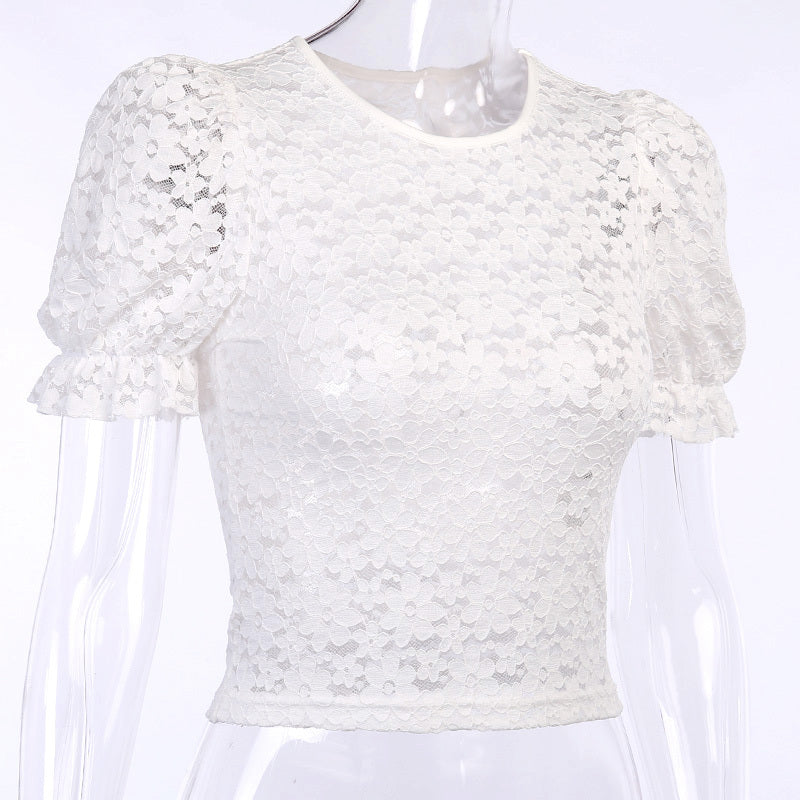 Women's Lace Shirt T-shirt Top