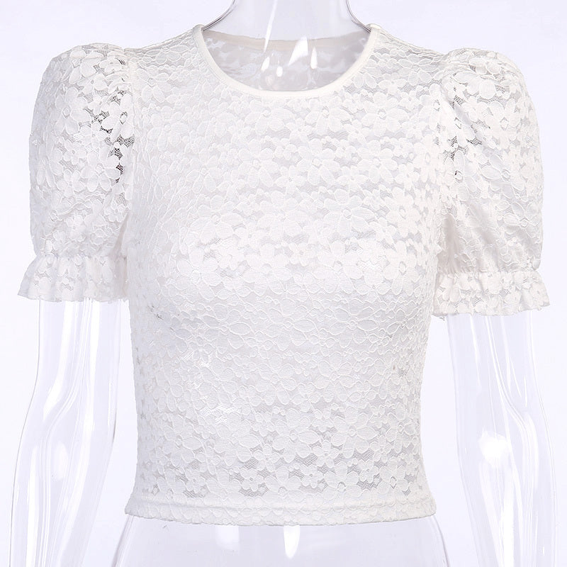 Women's Lace Shirt T-shirt Top