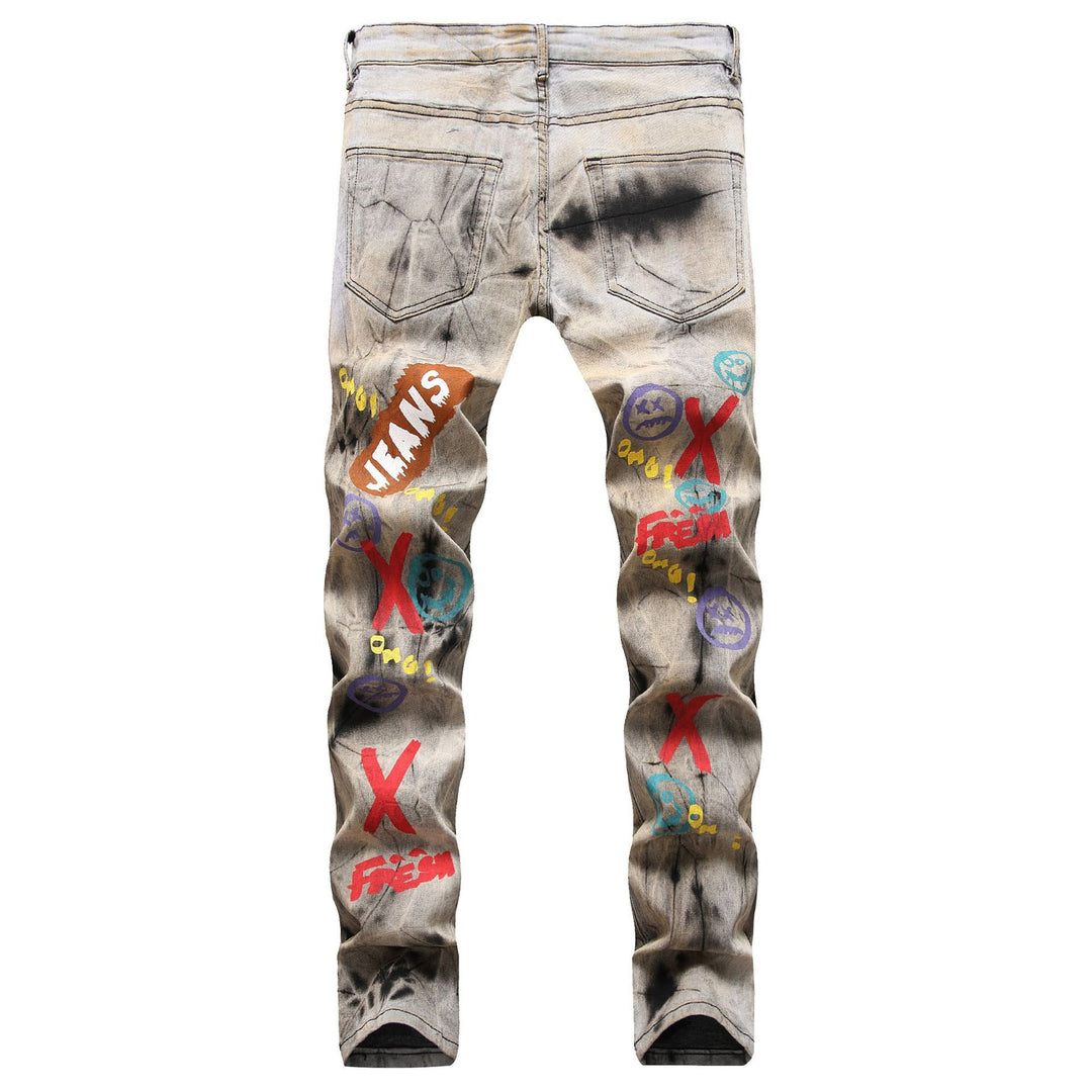 Men's Tie-Dye Jeans - 3 D Printed Denim - Shop Swazeyfit