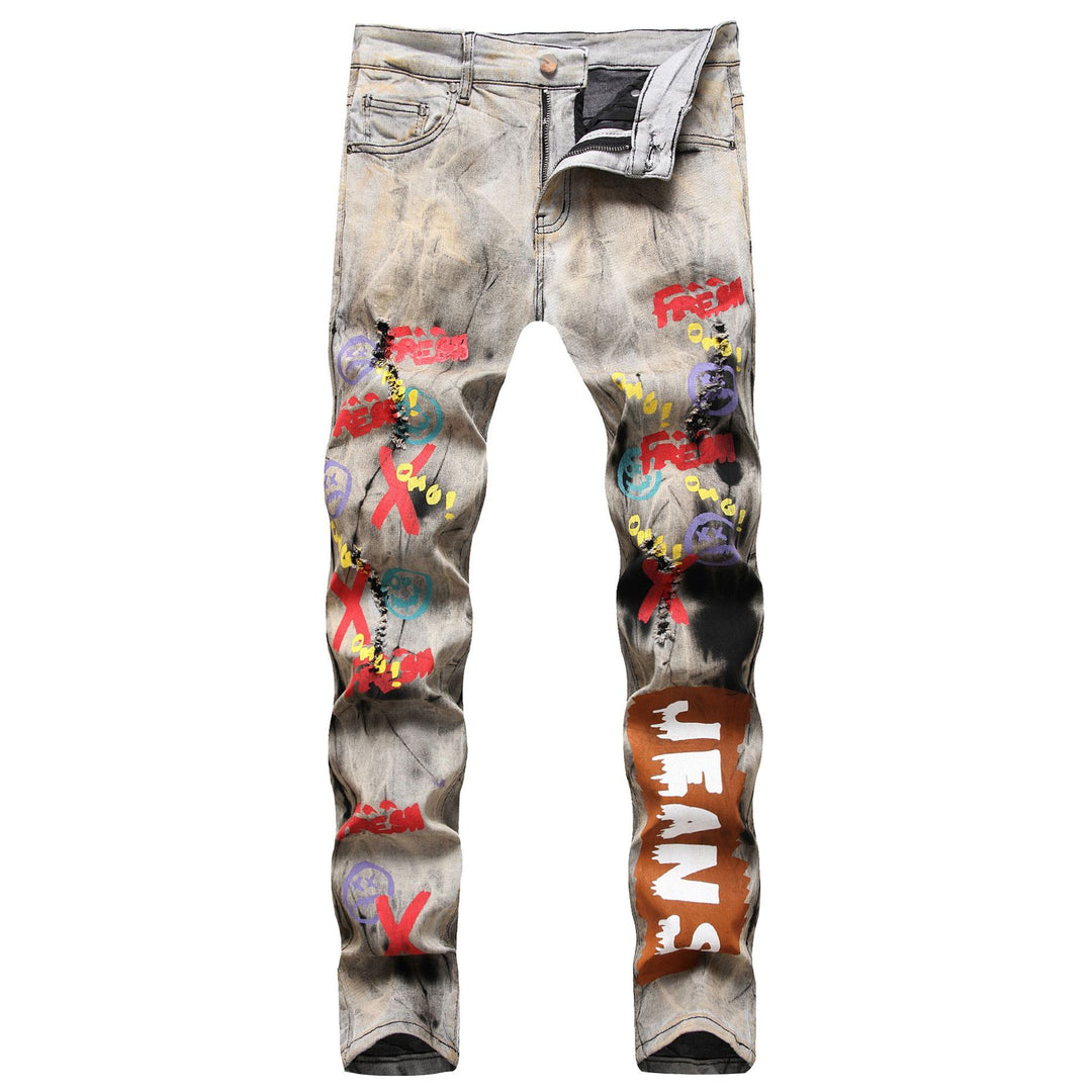 Men's Tie-Dye Jeans - 3 D Printed Denim - Shop Swazeyfit