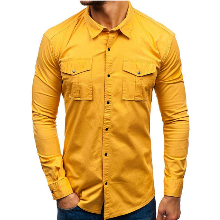 Men's Cotton Long Sleeve Shirt - Autumn Winter Style - Shop Swazeyfit