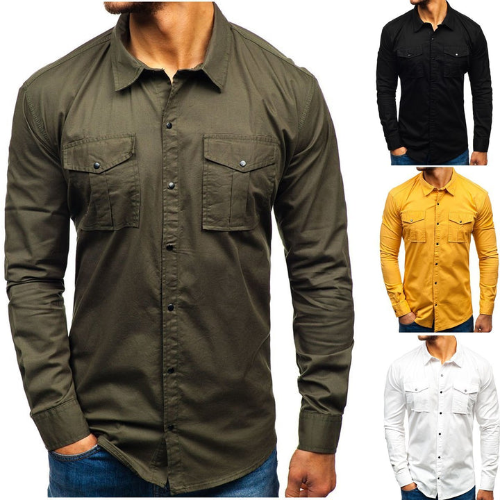 Men's Cotton Long Sleeve Shirt - Autumn Winter Style - Shop Swazeyfit