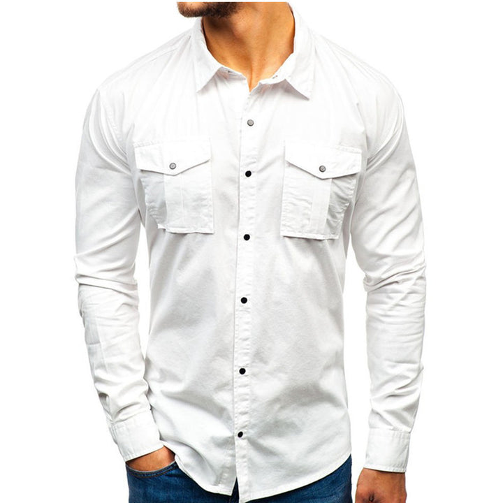 Men's Cotton Long Sleeve Shirt - Autumn Winter Style - Shop Swazeyfit