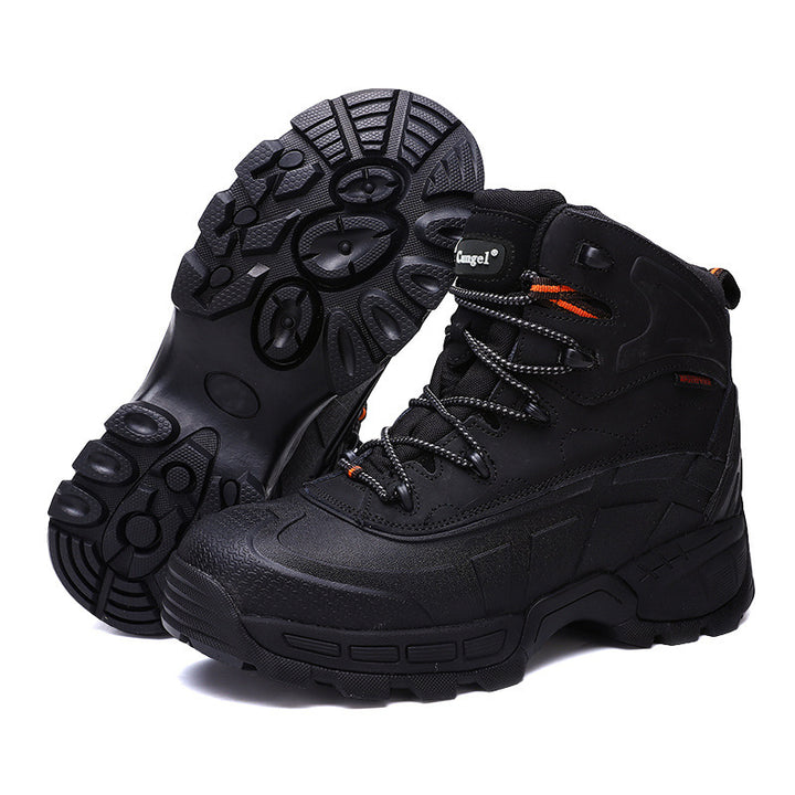 High-Top Wear-Resistant Steel-Soled Boots Mens Outdoor Desert Boots Tactical Boots Anti-Smashing Safety Boots