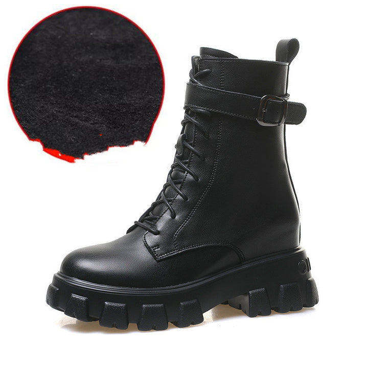 Lace-up Increased Platform Martin Boots