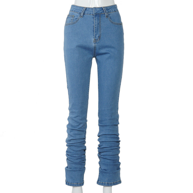 Ruched Denim Pants - Trendy Women’s Pants - Shop Swazeyfit