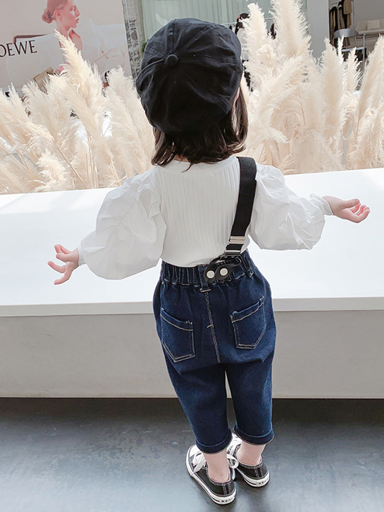 Autumn Shirt Fashion Denim Kids Two-piece Suit