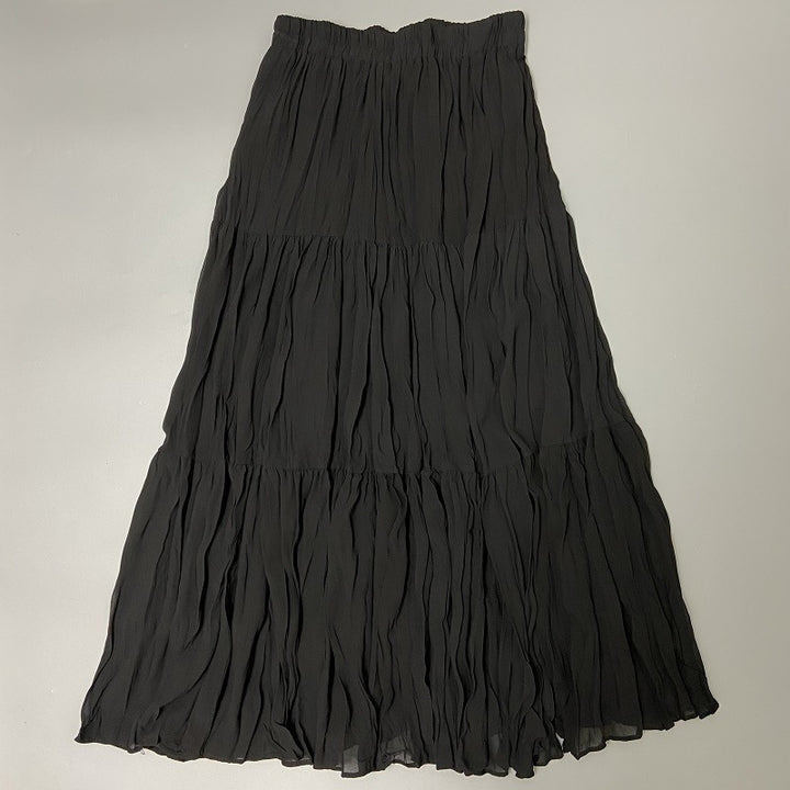 Chiffon Skirt, Pleated Skirt, High Waist, A-line Skirt