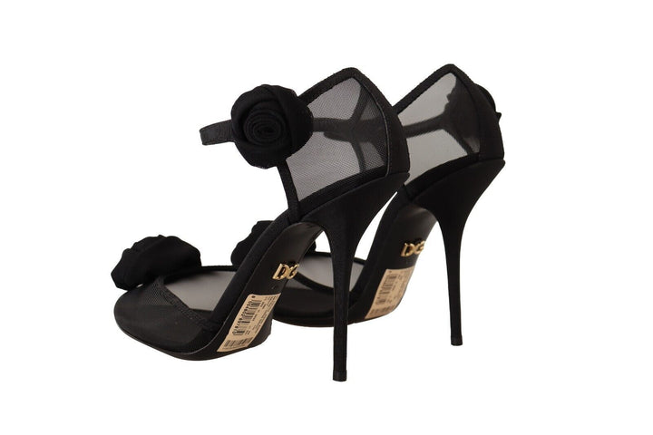 Dolce & Gabbana Elegant Black Mesh Heels Pumps