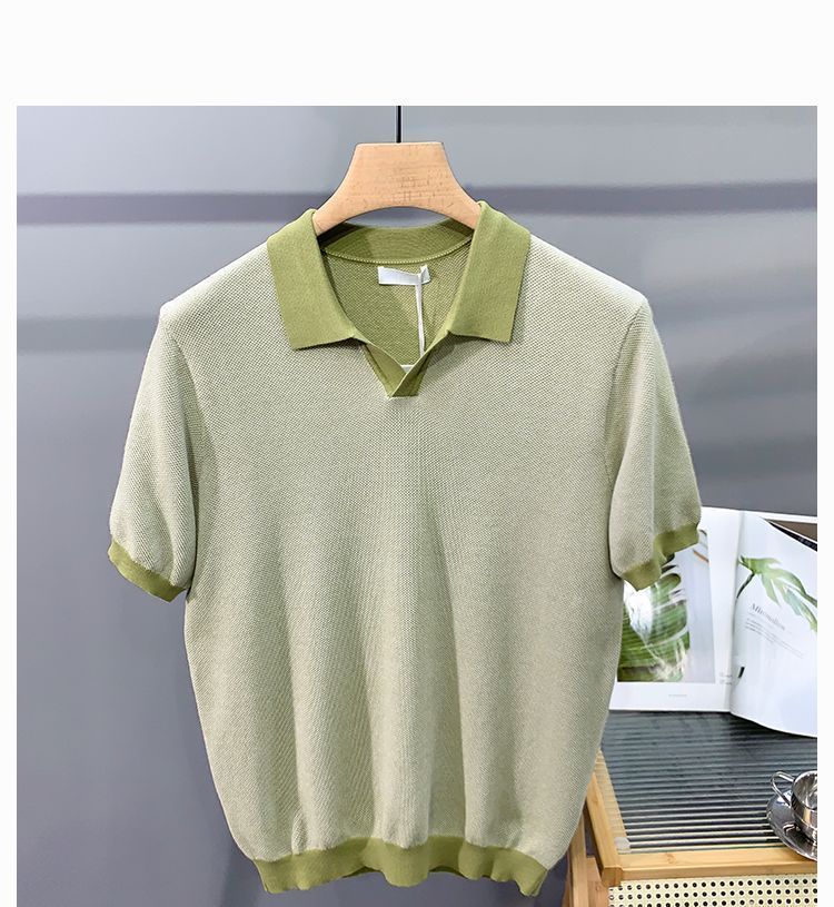 Men's Ice Silk Shirt - Trendy Short Sleeve Top - Shop Swazeyfit