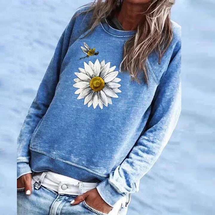 Printed long-sleeved sweatshirt