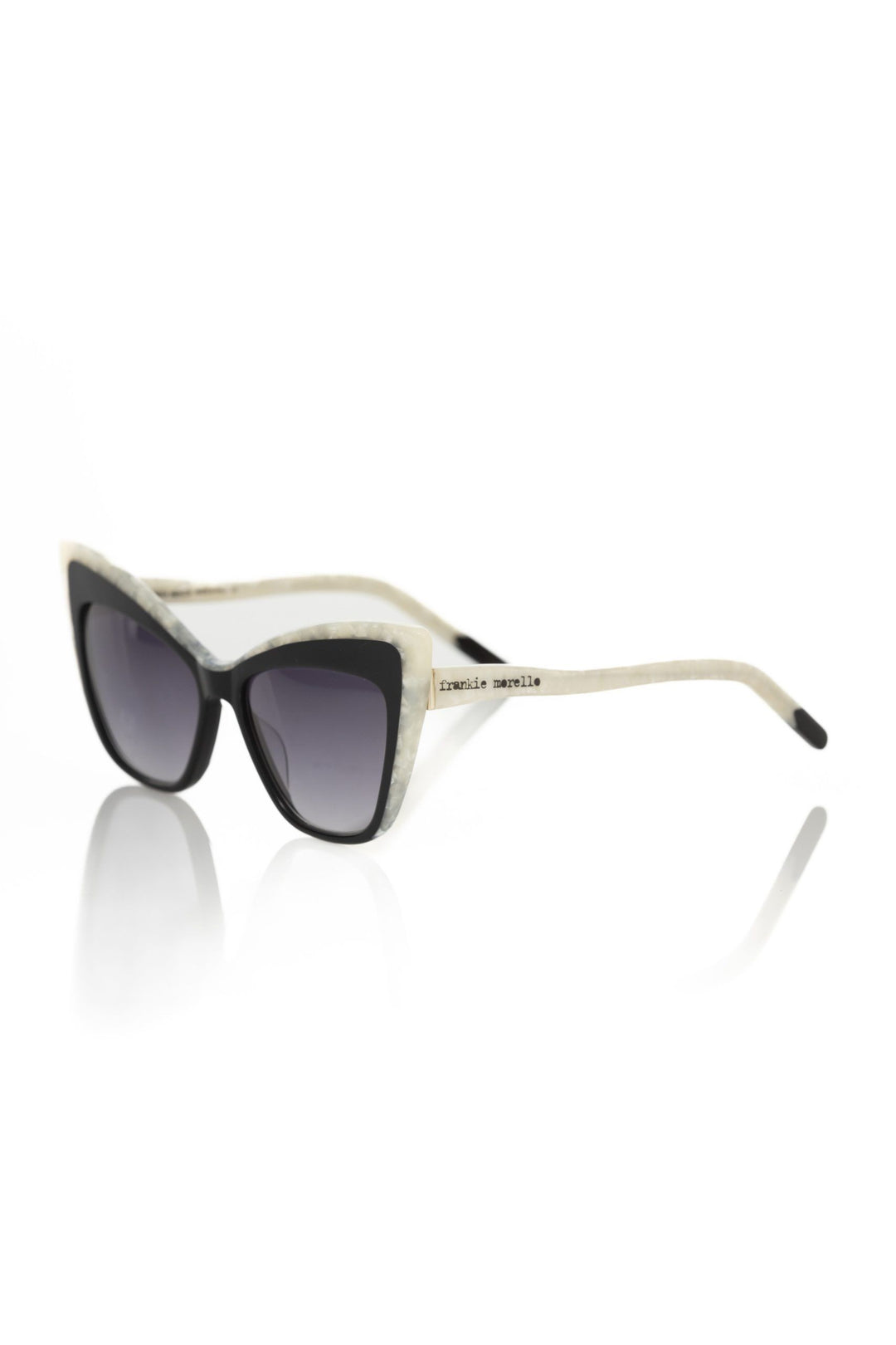 Frankie Morello Black Acetate Women Sunglass