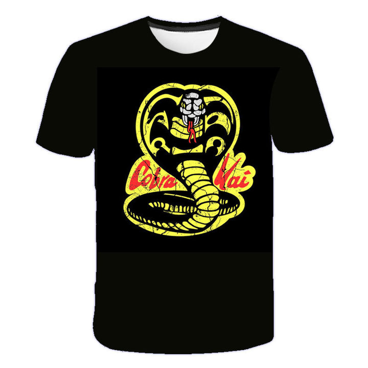 Summer European And American Fashion Retro Cobra Short T Men's 3DT T-shirt