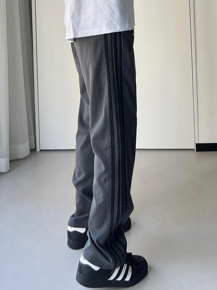 Retro Sports Pants - Side Striped Pants - Shop Swazeyfit