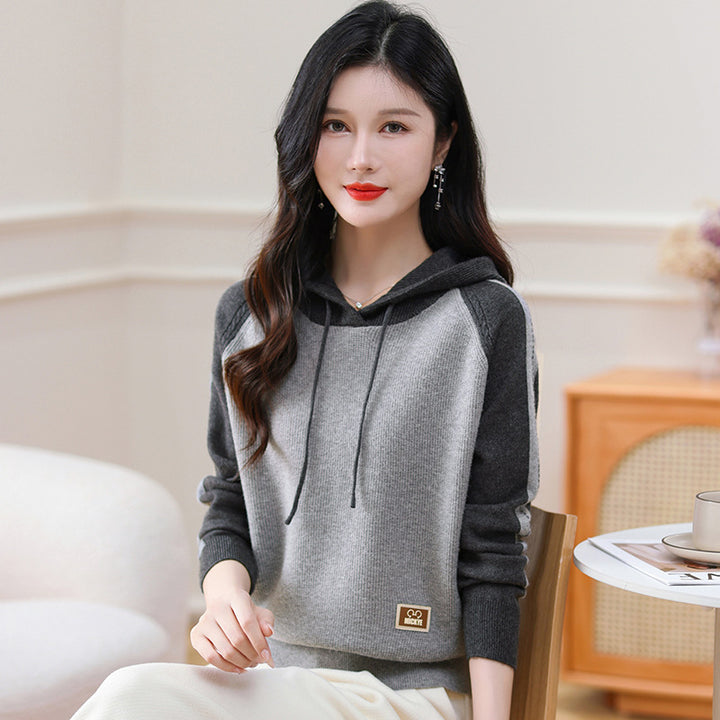 Multicolor Hoodie Bottoming Shirt Sweater