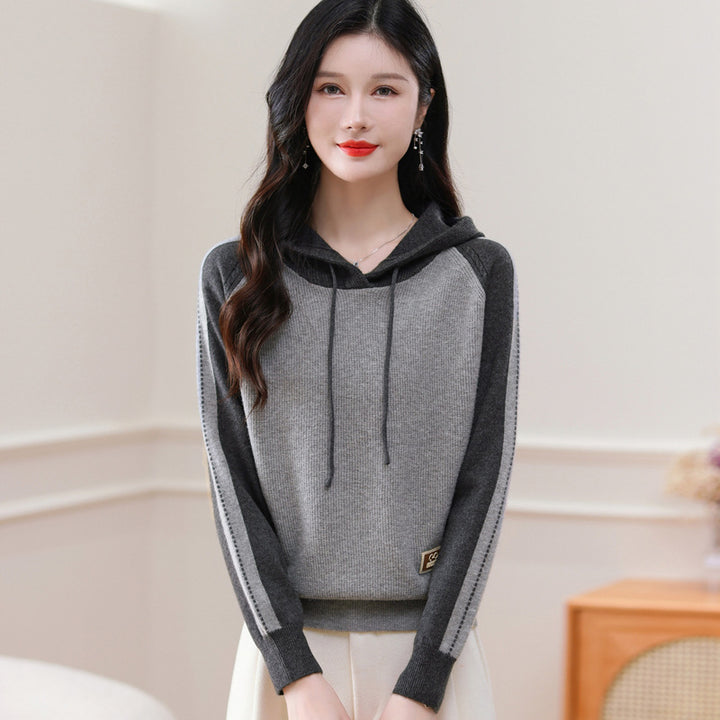 Multicolor Hoodie Bottoming Shirt Sweater