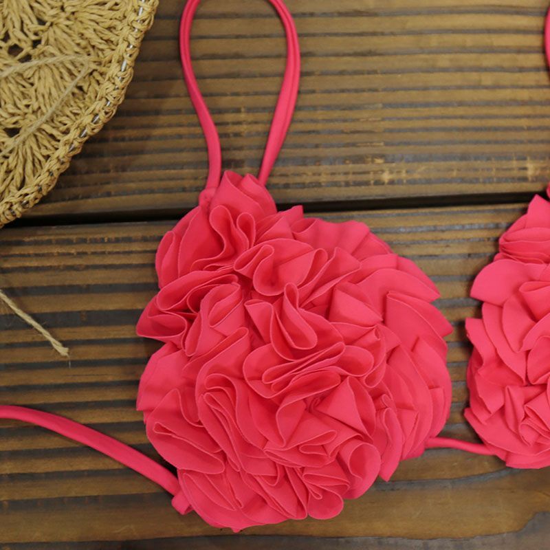 Three-dimensional flower bikini