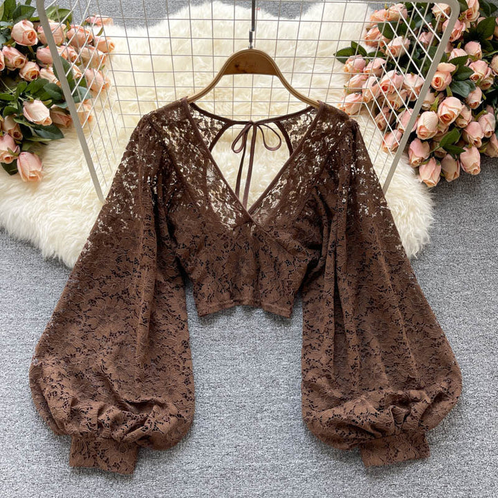 Lace Shirt Autumn New Korean Style Small Shirt All-match Top Women