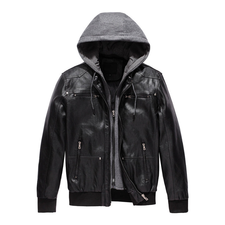 Detachable Hood Jacket - Velvet Leather Jacket - Shop Swazeyfit