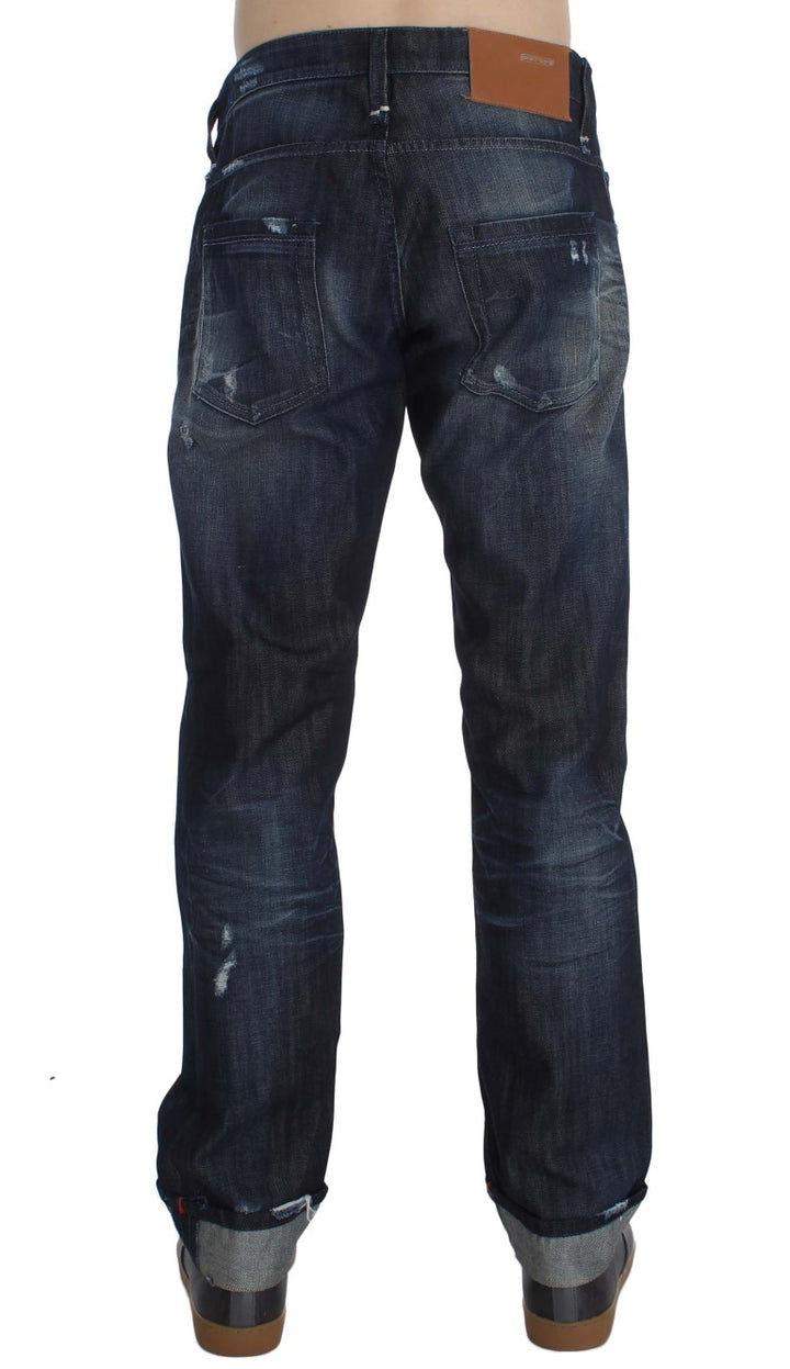 Acht Elegant Regular Straight Fit Blue Jeans