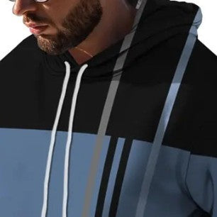 Men's Plus Size Pullover - Hooded Sports Sweater - Shop Swazeyfit