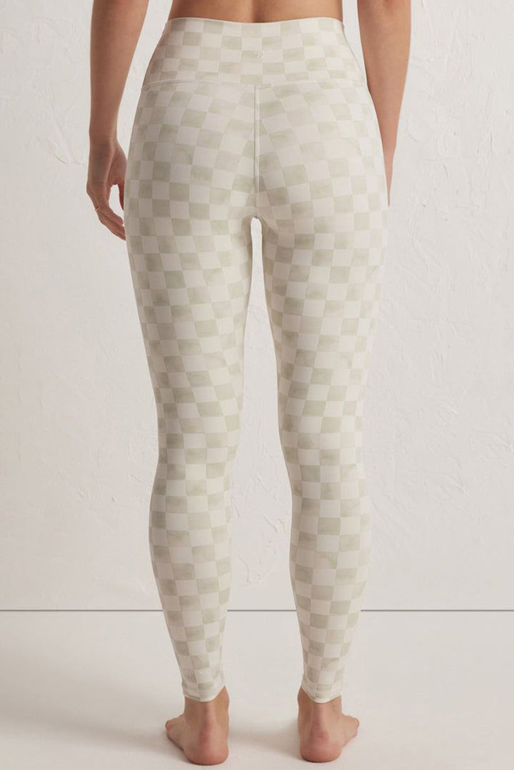 Black Checkered Pattern High Waist Skinny Leggings