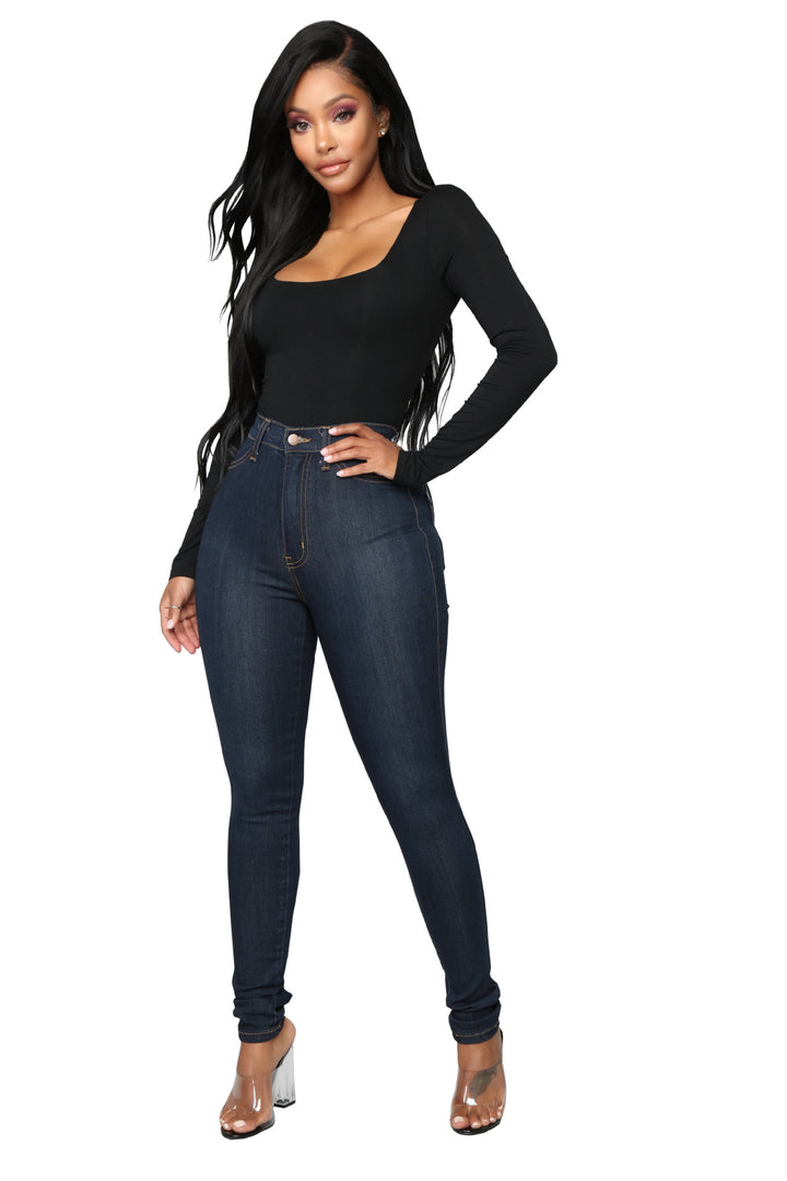 High waist women's jeans