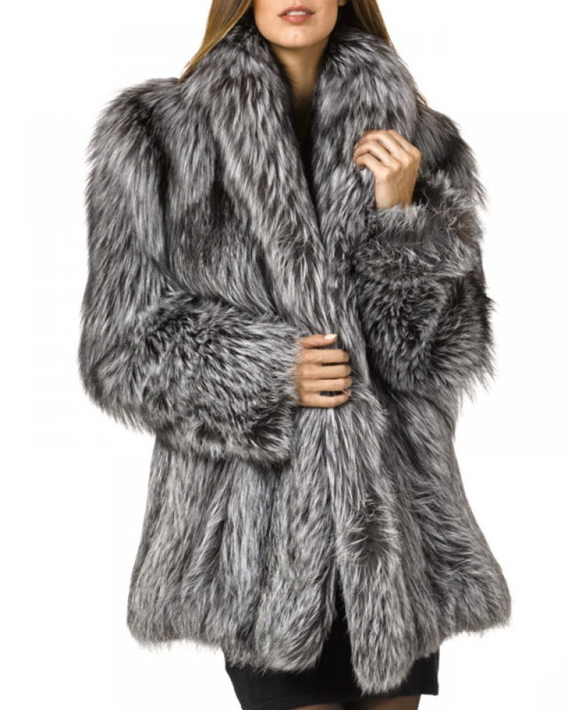 Faux fur coat female