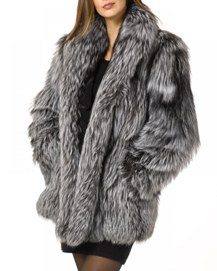 Faux fur coat female