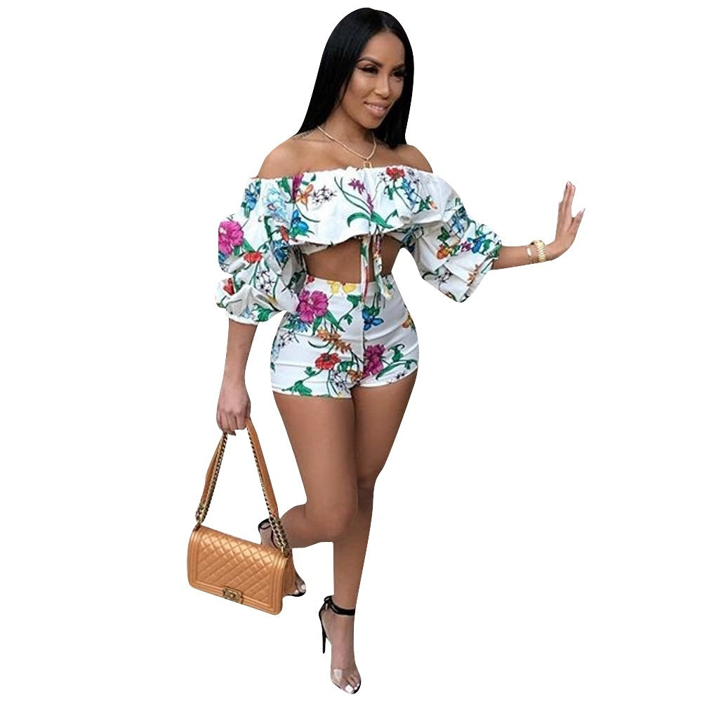 Digital Print Outfit - Sexy Two-Piece Set - Shop Swazeyfit