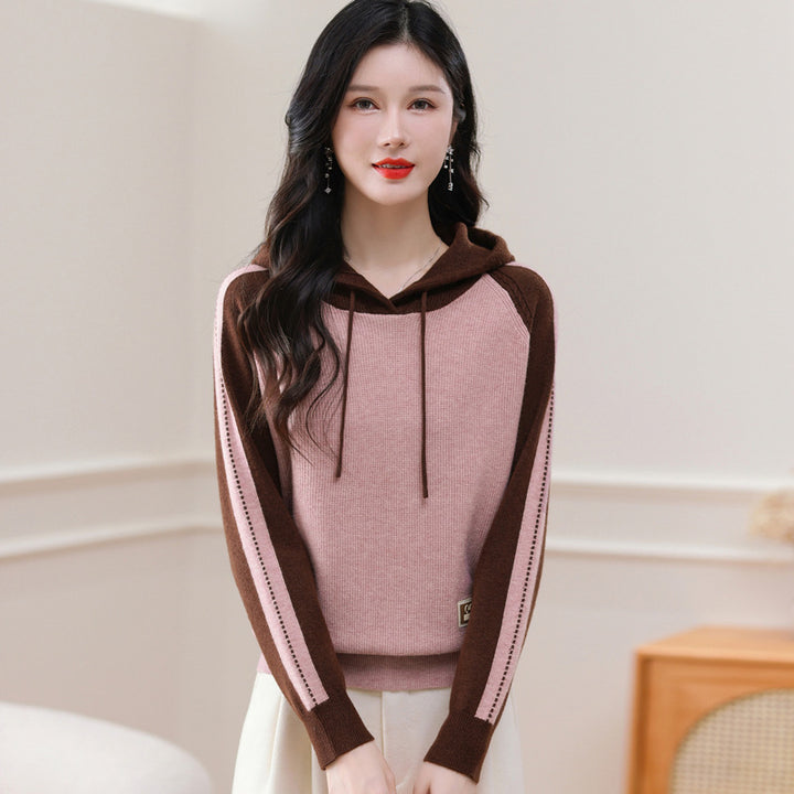 Multicolor Hoodie Bottoming Shirt Sweater