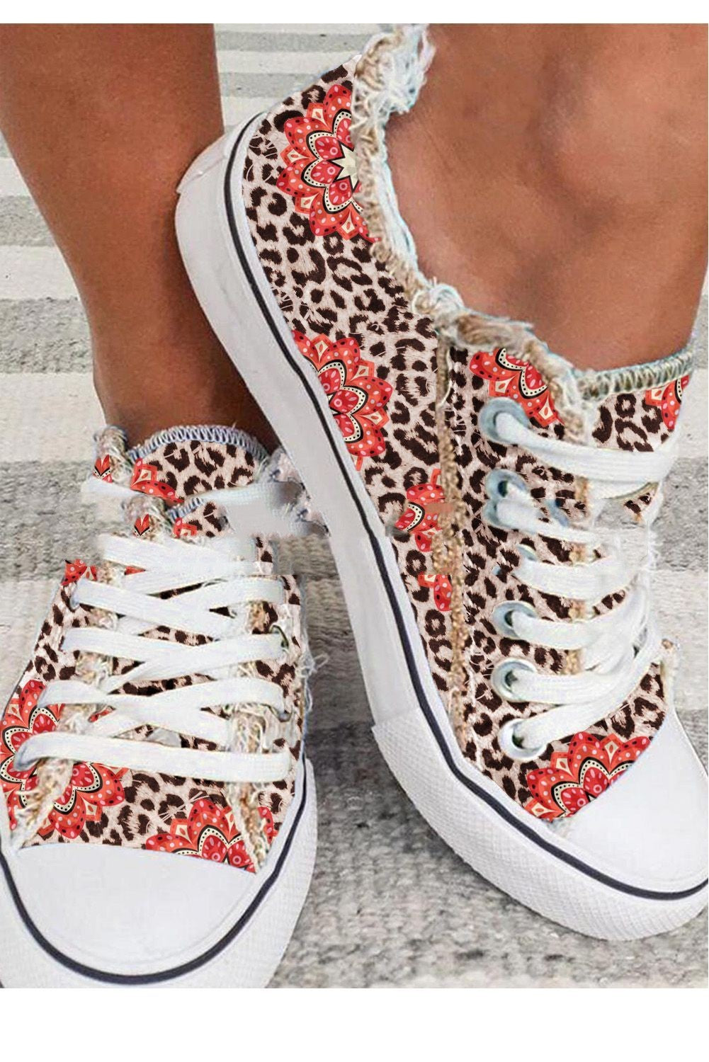 Skull Trend Low-top Shoes Female Casual Flat Heel Round Head